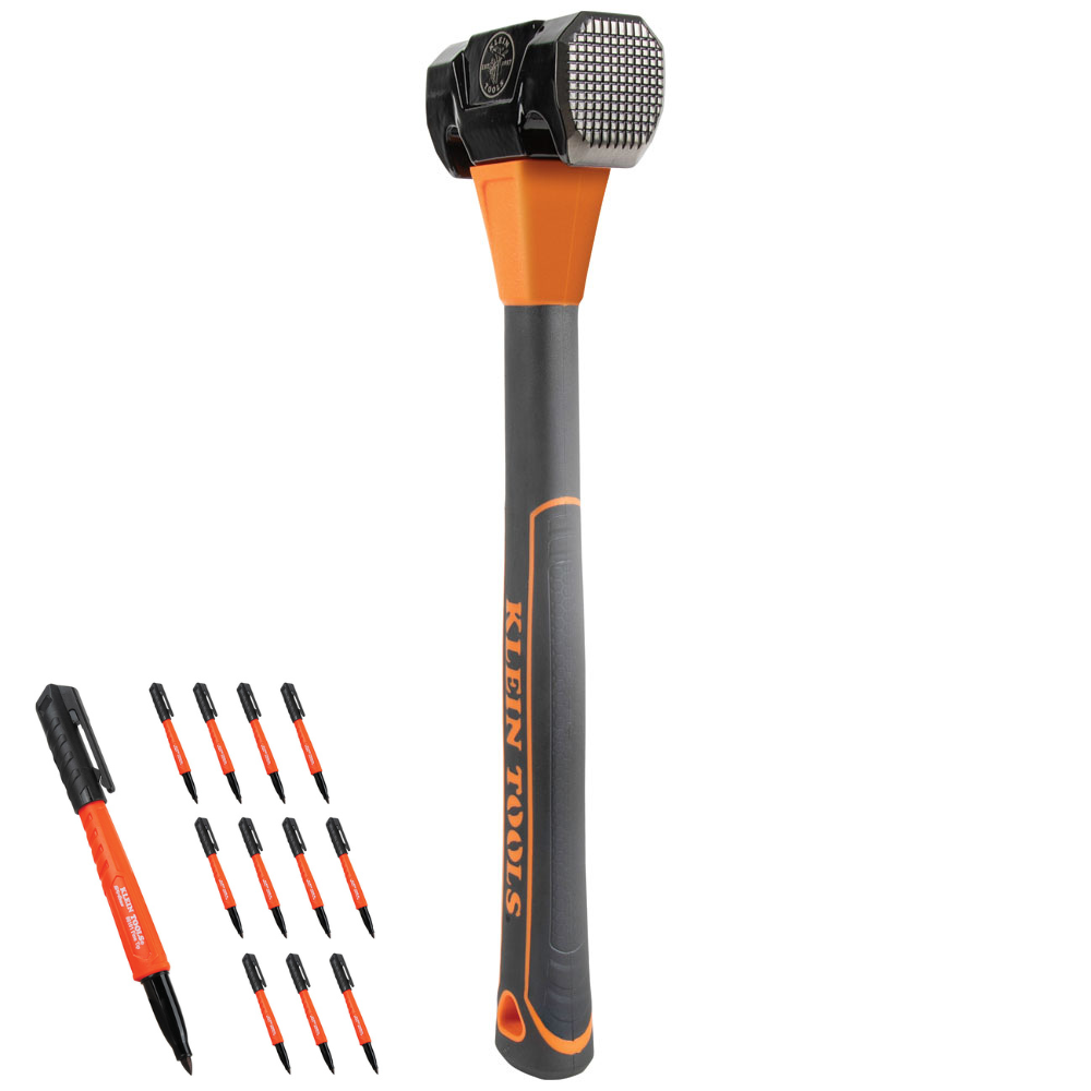 Klein Dual Face Hammer MF/Smooth 809-36MF with Free Marker Gift from Columbia Safety